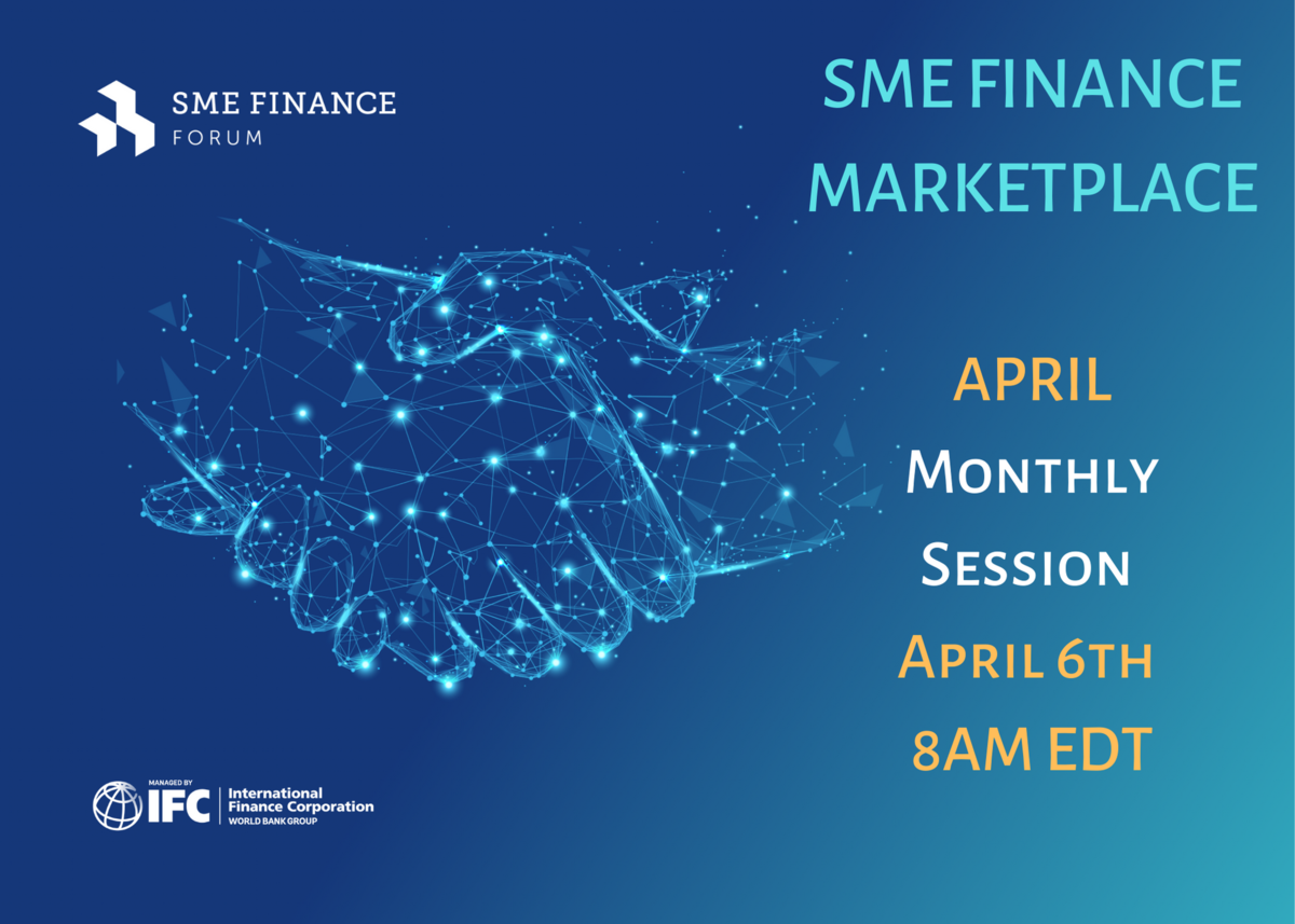 Handshake with sign SME Finance Marketplace April session with Fintech on April 6th, 2022