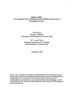 Defining SMEs: A Less Imperfect Way of Defining Small and Medium Enterprises in Developing Countries