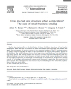 Does market size structure affect competition? The case of small business lending