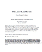 SMEs, Growth, and Poverty: Cross-Country Evidence