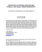 Financing Patterns Around The World: Are Small Firms Different?