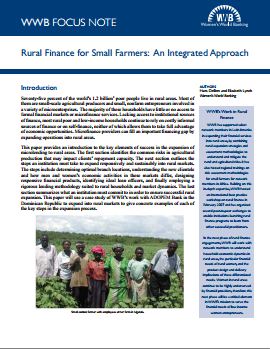 Rural Finance for Small Farmers: An Integrated Approach