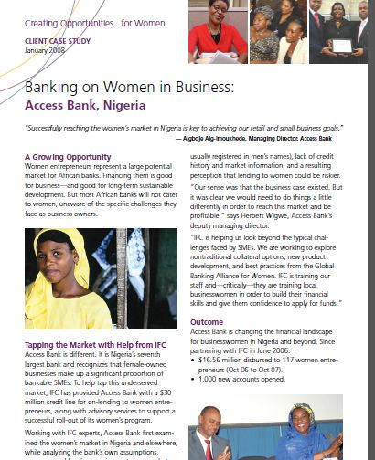 Banking on Women in Business - Case Study: Nigeria