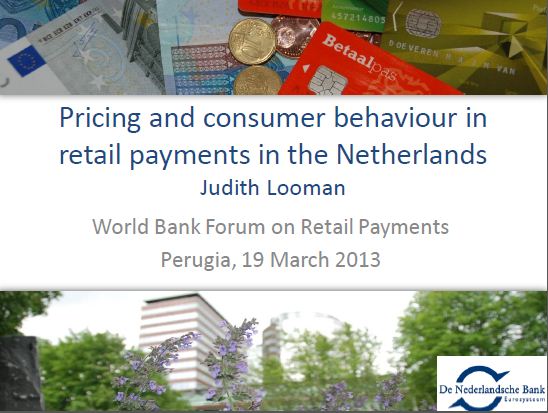 Pricing and consumer behaviour in retail payments in the Netherlands