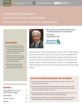 Promoting Women's Economic Empowerment: The Learning Journey of Standard Chartered Bank