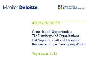 Growth and Opportunity : The Landscape of Organizations that Support Small and Growing Businesses in the Developing World