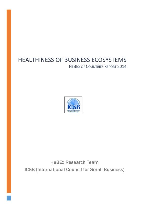 Healthness of Business Ecosystem Index (HEBEX) 2014 