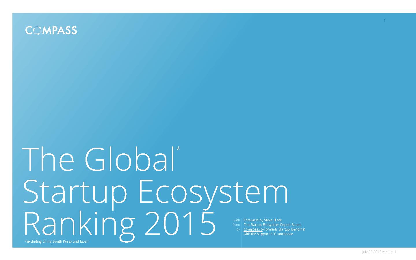 2015 Global Startup Ecosystem Ranking