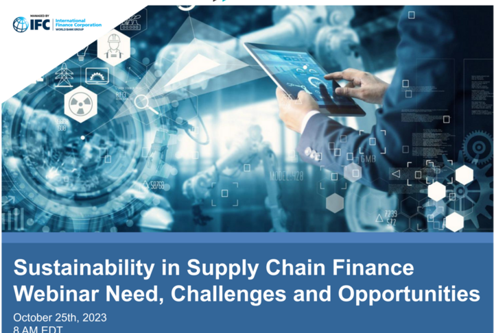 WEBINAR Sustainability in Supply Chain Finance: Need, Challenges and Opportunities