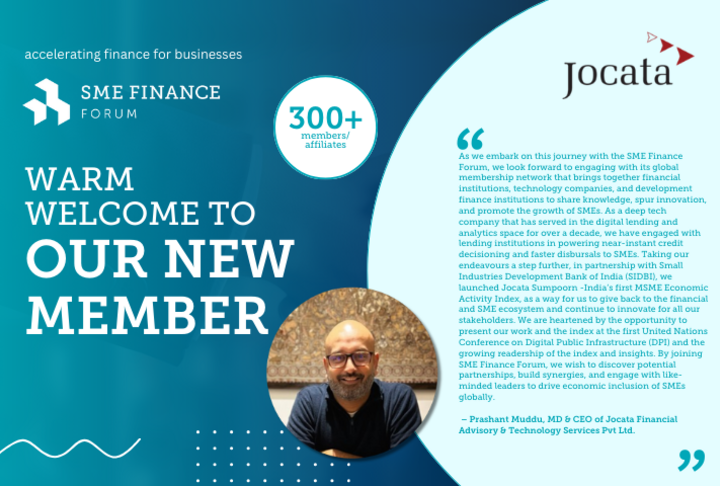 Jocata, a leading global digital lending transformation partner, joins SME Finance Forum