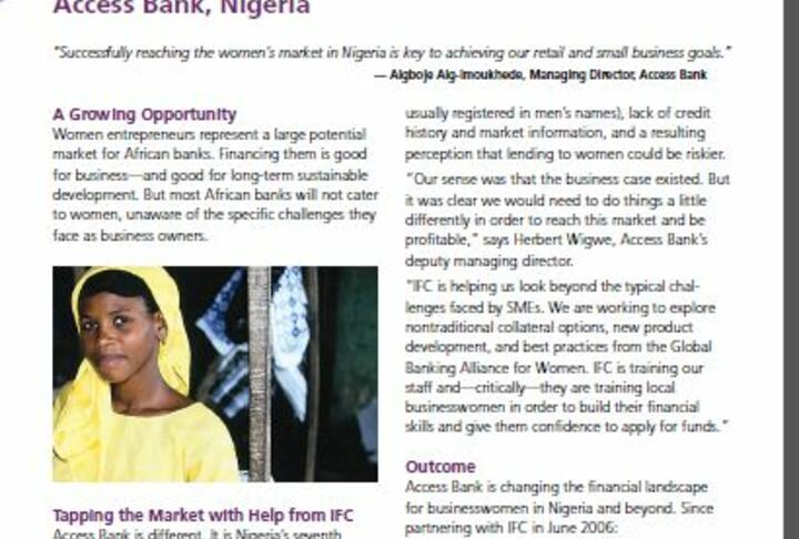 Banking on Women in Business - Case Study: Nigeria