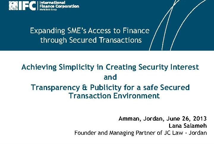 Achieving Simplicity in Creating Security Interest