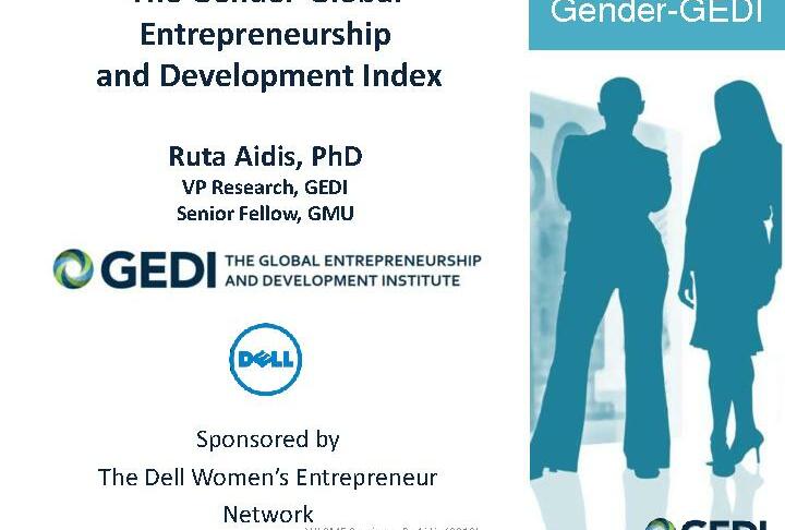 The Gender-Global Entrepreneurship and Development Index - Gender-GEDI