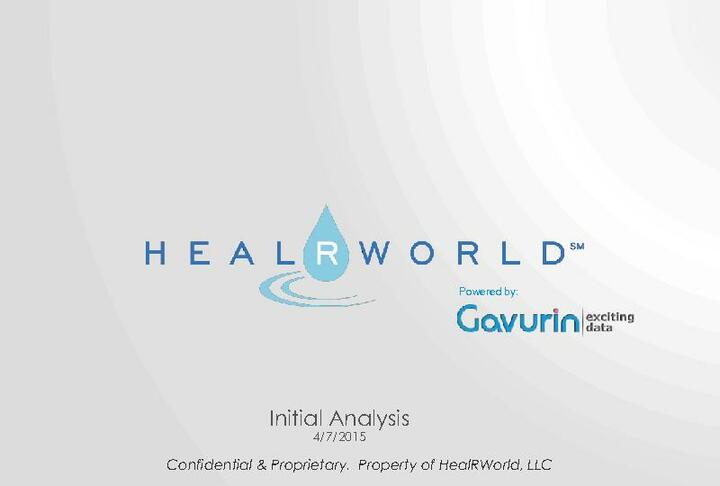 Presentation: Initial Metrics on the HealRWorld Database