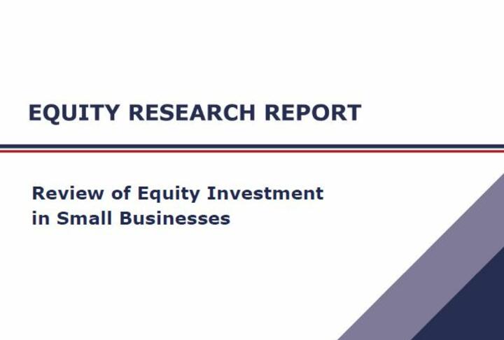 Review of Equity Investment in Small Businesses in the UK