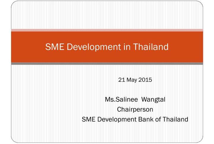 SME Development in Thailand