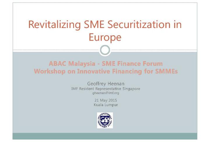 Revitalizing SME Securitization in Europe