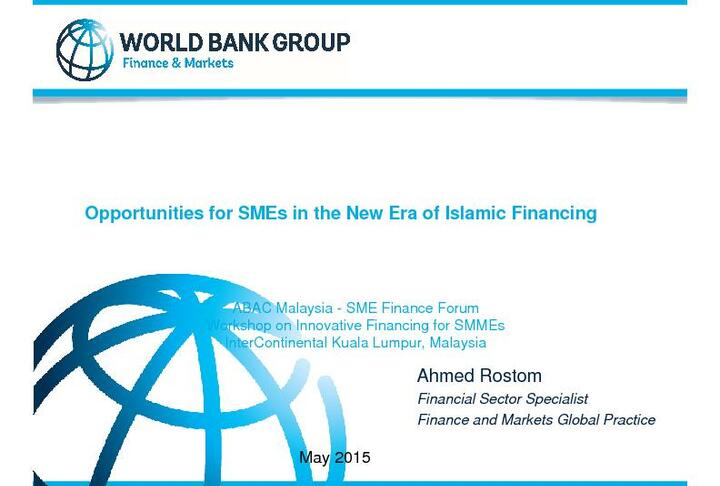 Opportunities for SMEs in the New Era of Islamic Financing