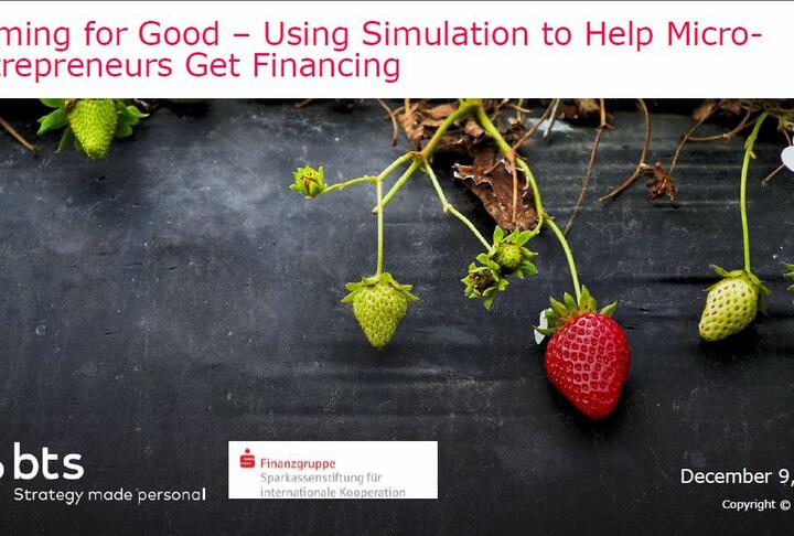 Gaming for Good – Using Simulation to Help Microentrepreneurs Get Financing