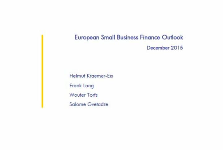 European Small Business Finance Outlook, December 2015