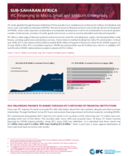 IFC Financing to Micro, Small and Medium Enterprises - Sub-Saharan Africa