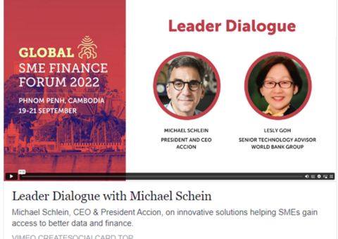 Michael Schlein, President and CEO of Accion, on today’s challenges for SMEs Financing Michael Schlein, President and CEO of Accion, on today’s challenges for SMEs Financing