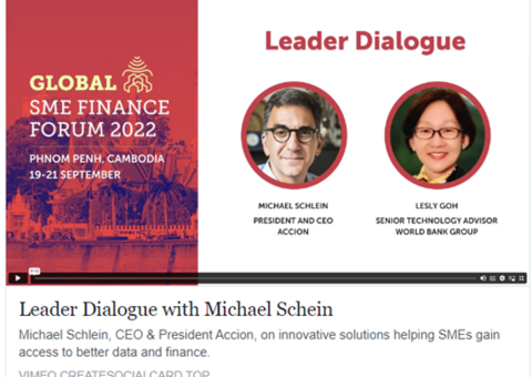 Michael Schlein, President and CEO of Accion, on today’s challenges for SMEs Financing